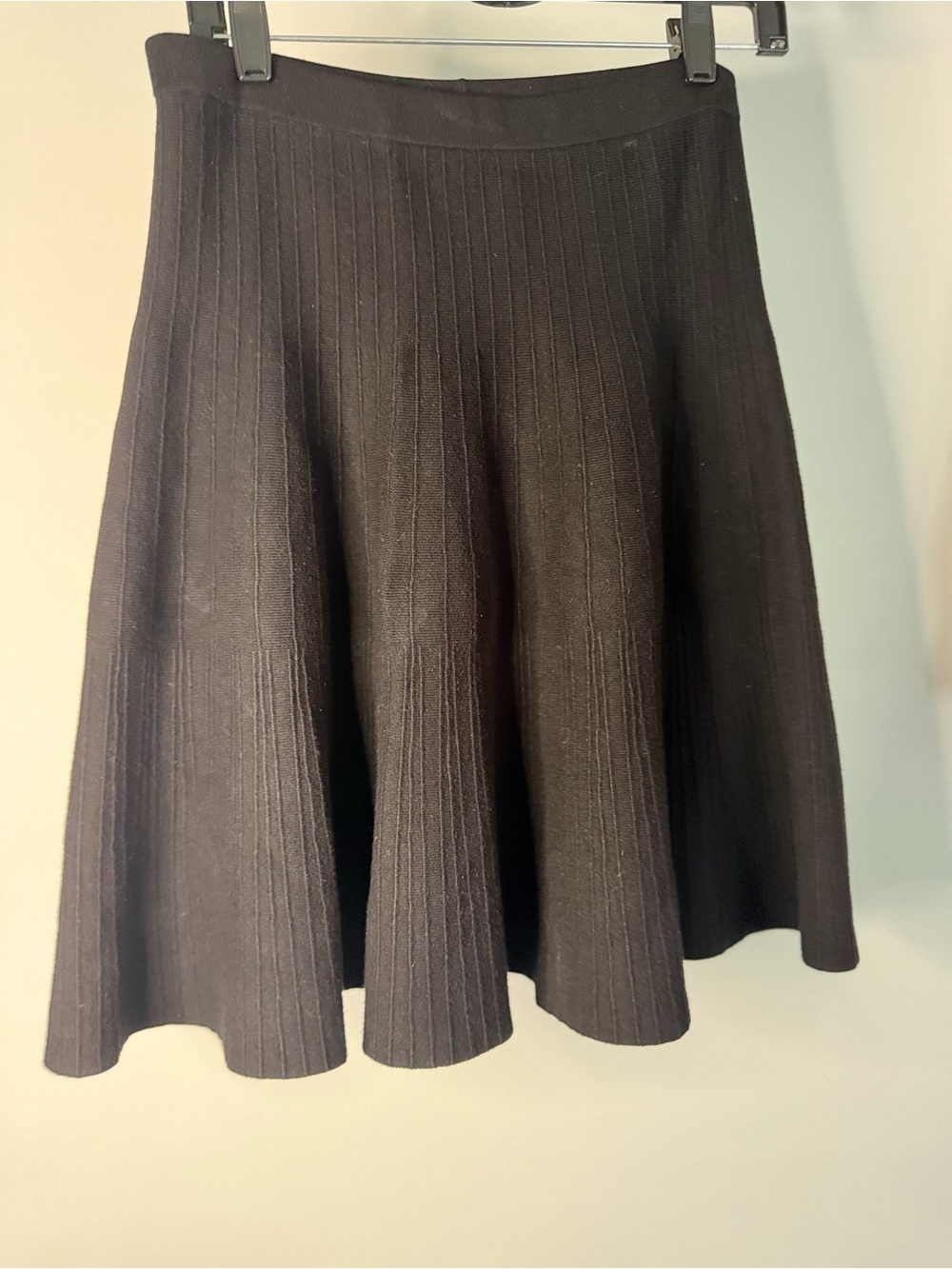 Philosophy Black Ribbed Circle Skirt